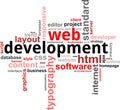 Word clouod - web development Royalty Free Stock Photo