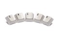 Word collected from computer keypad buttons sales isolated