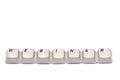 Word collected from computer keypad buttons webinar isolated
