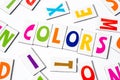 Word colors made of colorful letters Royalty Free Stock Photo