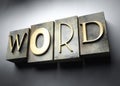 Word concept, vintage letterpress text Royalty Free Stock Photo