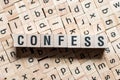 The word of CONFESS on building blocks concept