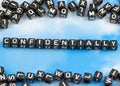 The word confidentially Royalty Free Stock Photo