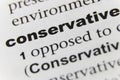 The Word Conservative Close Up Royalty Free Stock Photo