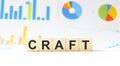 Word CRAFT made with wood building blocks Royalty Free Stock Photo