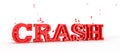 The word crash exploding as a 3d render Royalty Free Stock Photo