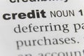 The Word Credit Close Up Royalty Free Stock Photo