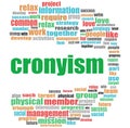 Word cronyism. Business concept . Word cloud collage Royalty Free Stock Photo