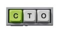 word cto with Computer keyboard keys. Royalty Free Stock Photo