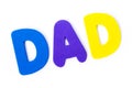 The word DAD Royalty Free Stock Photo