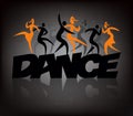 Word dance dancers. Royalty Free Stock Photo