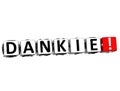 The word Dankie - Thank you in many different languages.