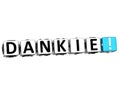 The word Dankie - Thank you in many different languages.