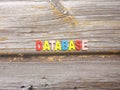 Word Database on wood