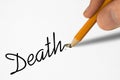 Word Death and broken pencil Royalty Free Stock Photo