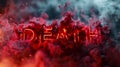 word DEATH made of red smoke Royalty Free Stock Photo