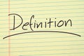 Definition On A Yellow Legal Pad Royalty Free Stock Photo