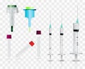 Word DIABETES with insulin syringe,lancet, vials isolated white