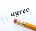 Word disagree agree Royalty Free Stock Photo