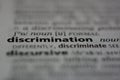 The word DISCRIMINATION