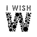 Word Dotted Bubble Letter Logo Design. Dots Lettering Vector Illustration