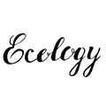 The word ecology in graphic style