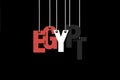 The word Egypt hang on the ropes