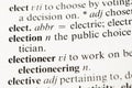 The Word Election from the Dictionary Royalty Free Stock Photo