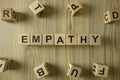 Word empathy from wooden blocks Royalty Free Stock Photo