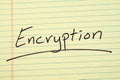 Encryption On A Yellow Legal Pad Royalty Free Stock Photo