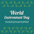 Word environment day background tree Royalty Free Stock Photo