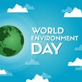 Word environment day poster tree Royalty Free Stock Photo