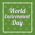 Word environment day poster tree Royalty Free Stock Photo
