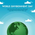 Word environment day poster tree Royalty Free Stock Photo