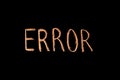 word error dawn on blackboard. Royalty Free Stock Photo