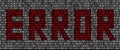 Word Error written in binary code Royalty Free Stock Photo