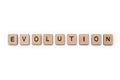 The word EVOLUTION Royalty Free Stock Photo