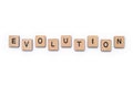 The word EVOLUTION Royalty Free Stock Photo