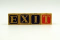 The word EXIT