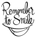 Word expression for remember to smile