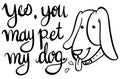 Word expression for yes you may pet my dog Royalty Free Stock Photo