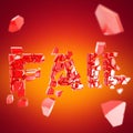 Word fail broken into pieces background Royalty Free Stock Photo