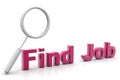 Word find job and lance Royalty Free Stock Photo