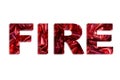 Word fire illustration Royalty Free Stock Photo