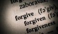Word Forgive from the old English dictionary. Royalty Free Stock Photo