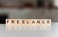 Word freelance Wooden blocks