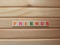 Word Friends on wood Royalty Free Stock Photo