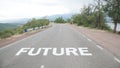 Word Future written on road Royalty Free Stock Photo