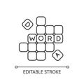 Word game pixel perfect linear icon