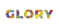 Glory Concept Retro Colorful Word Art Illustration Royalty Free Stock Photo